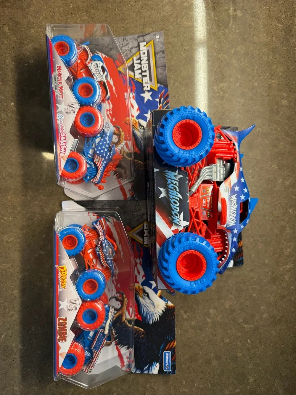 Stars and Stripes Monster Jam Monster Trucks